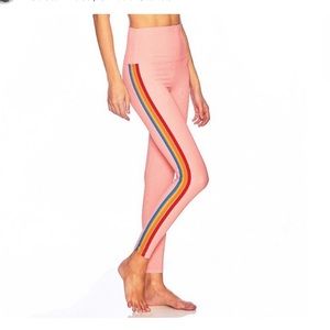 BEACH RIOT Ribbed Sadie Leggings in Pink XS